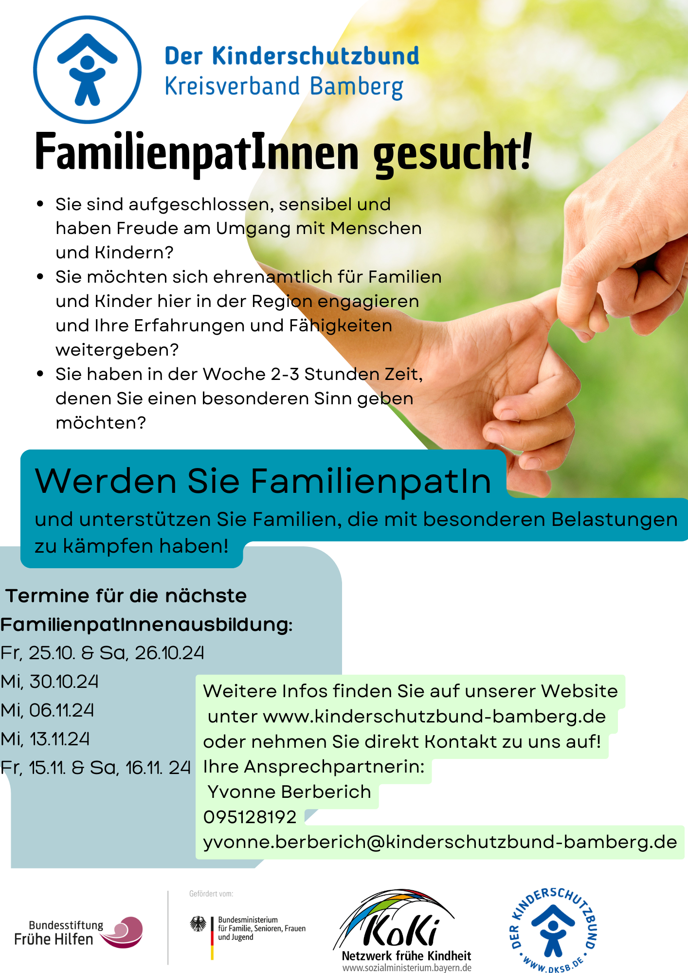 Der Kinderschutzbund - Kreisverband Bamberg - FamilienpatInnen gesucht!